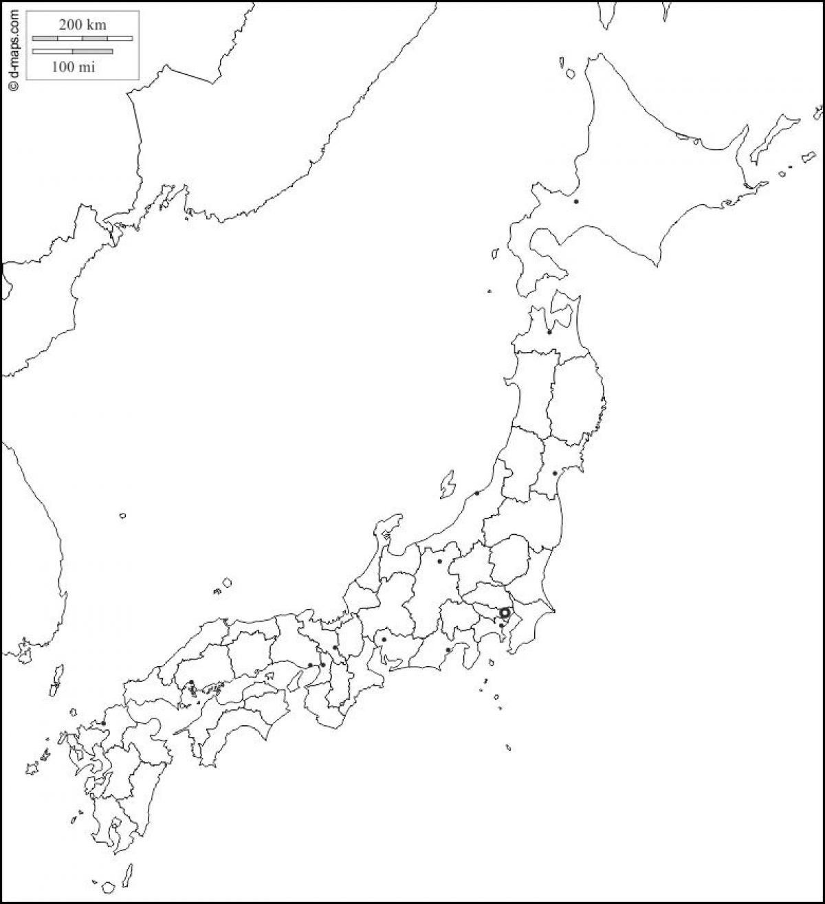 Vuoto Giappone mappa