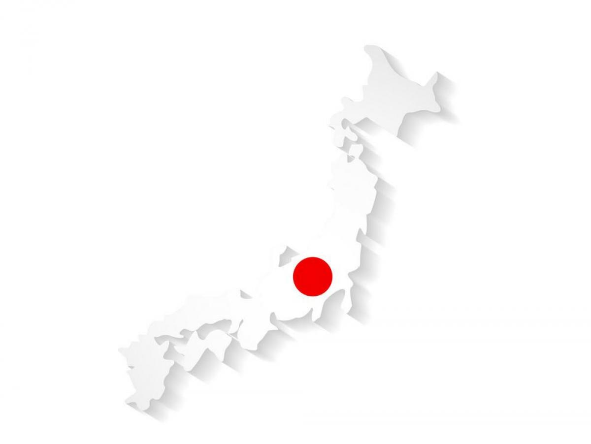 Mappa della bandiera del Giappone