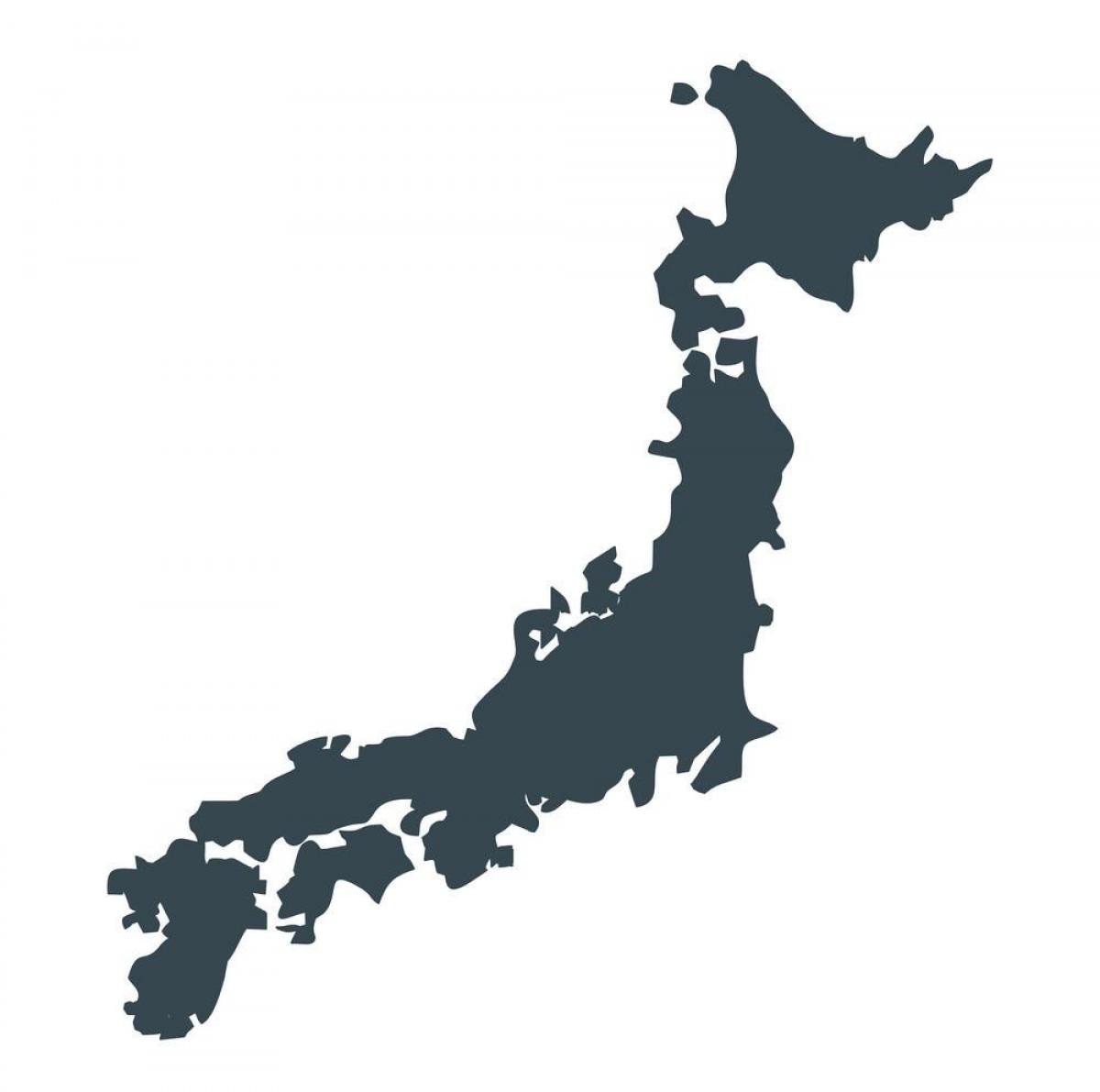 Mappa vettoriale del Giappone