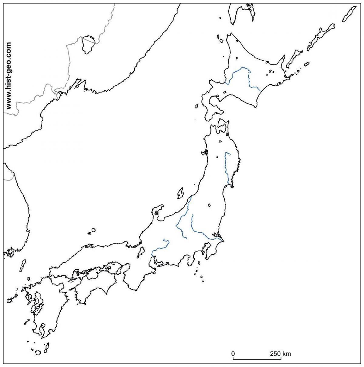 Fiumi in Giappone mappa
