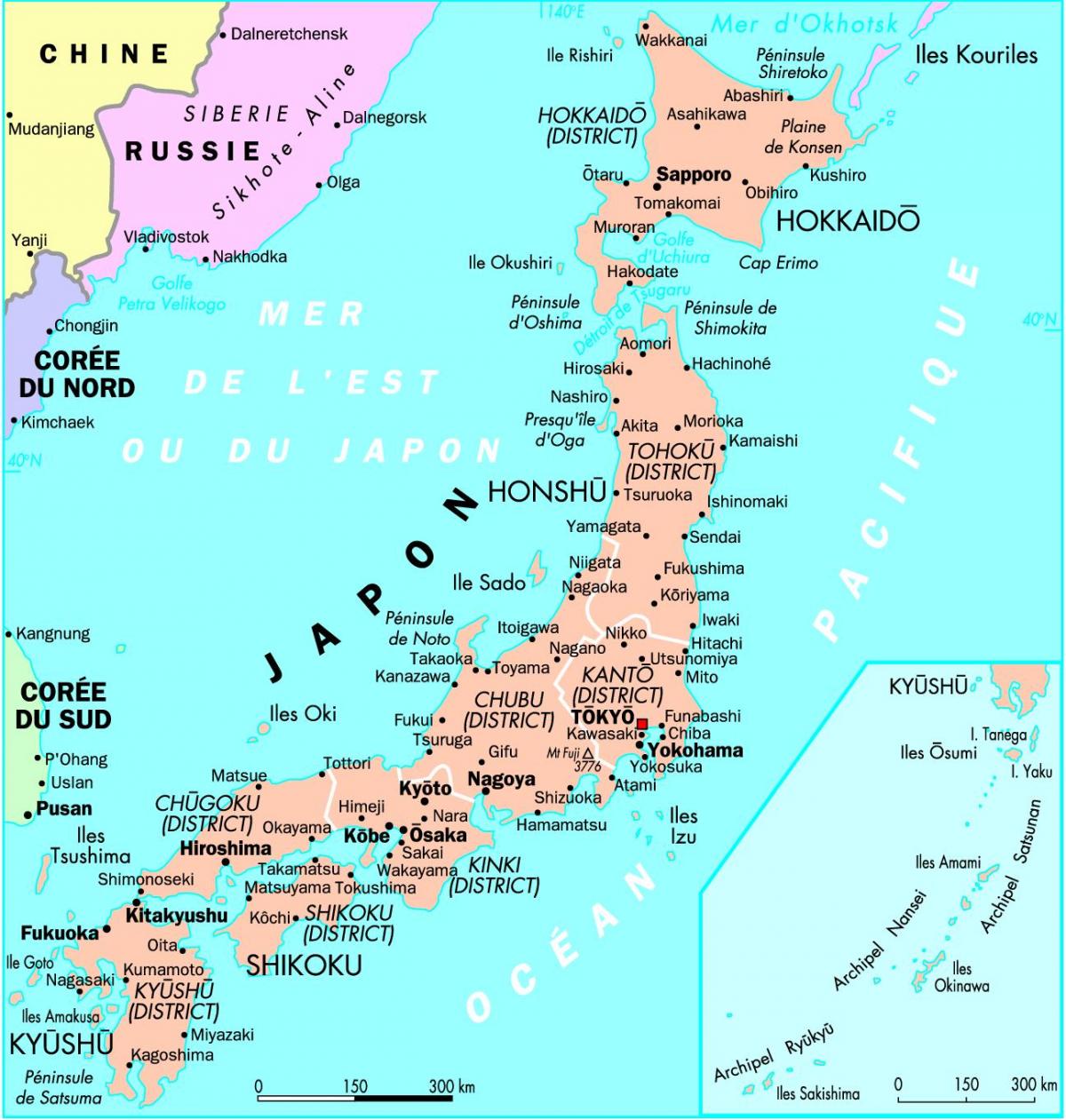 Mappa dello stato del Giappone